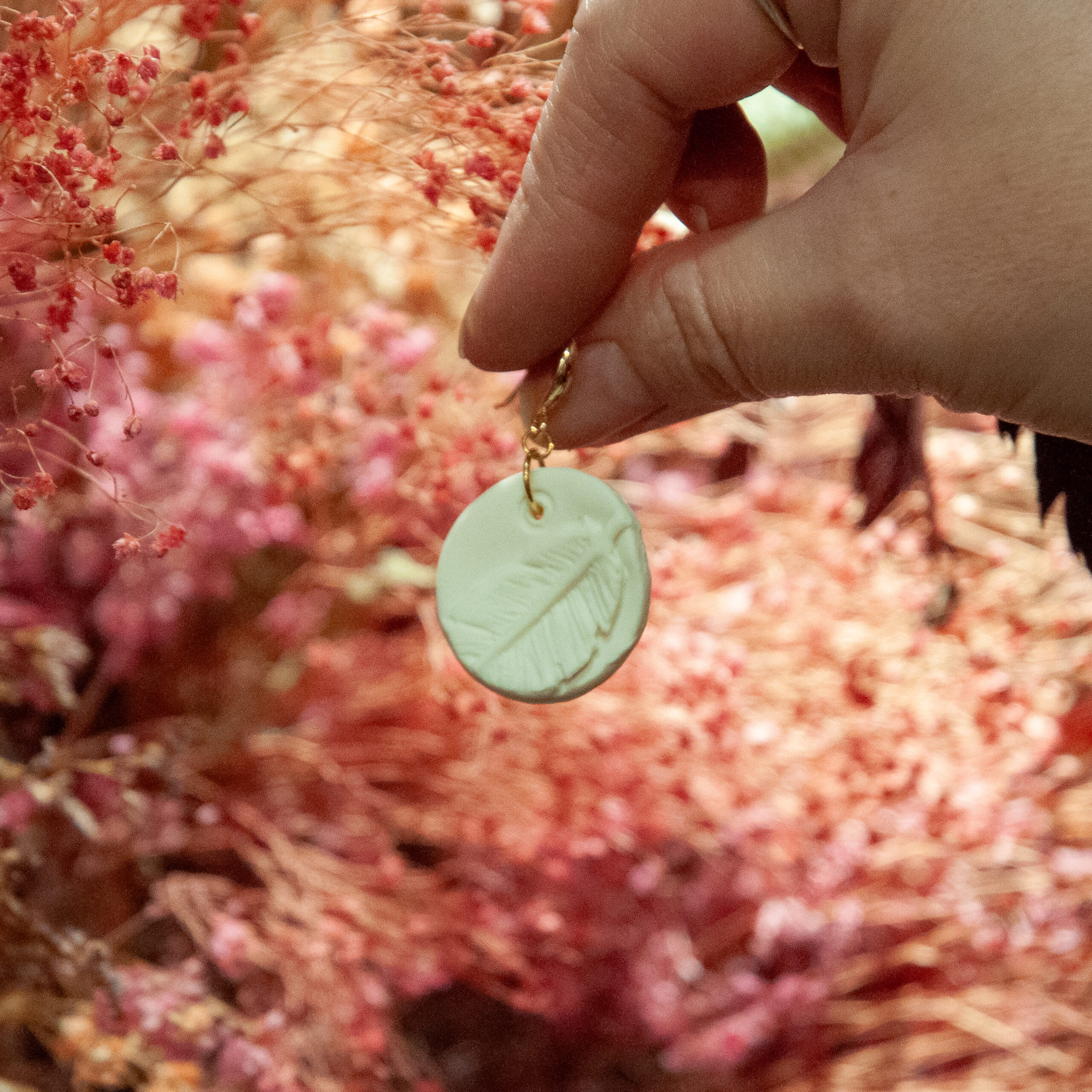 Boucles d&rsquo;oreilles empreinte de plume