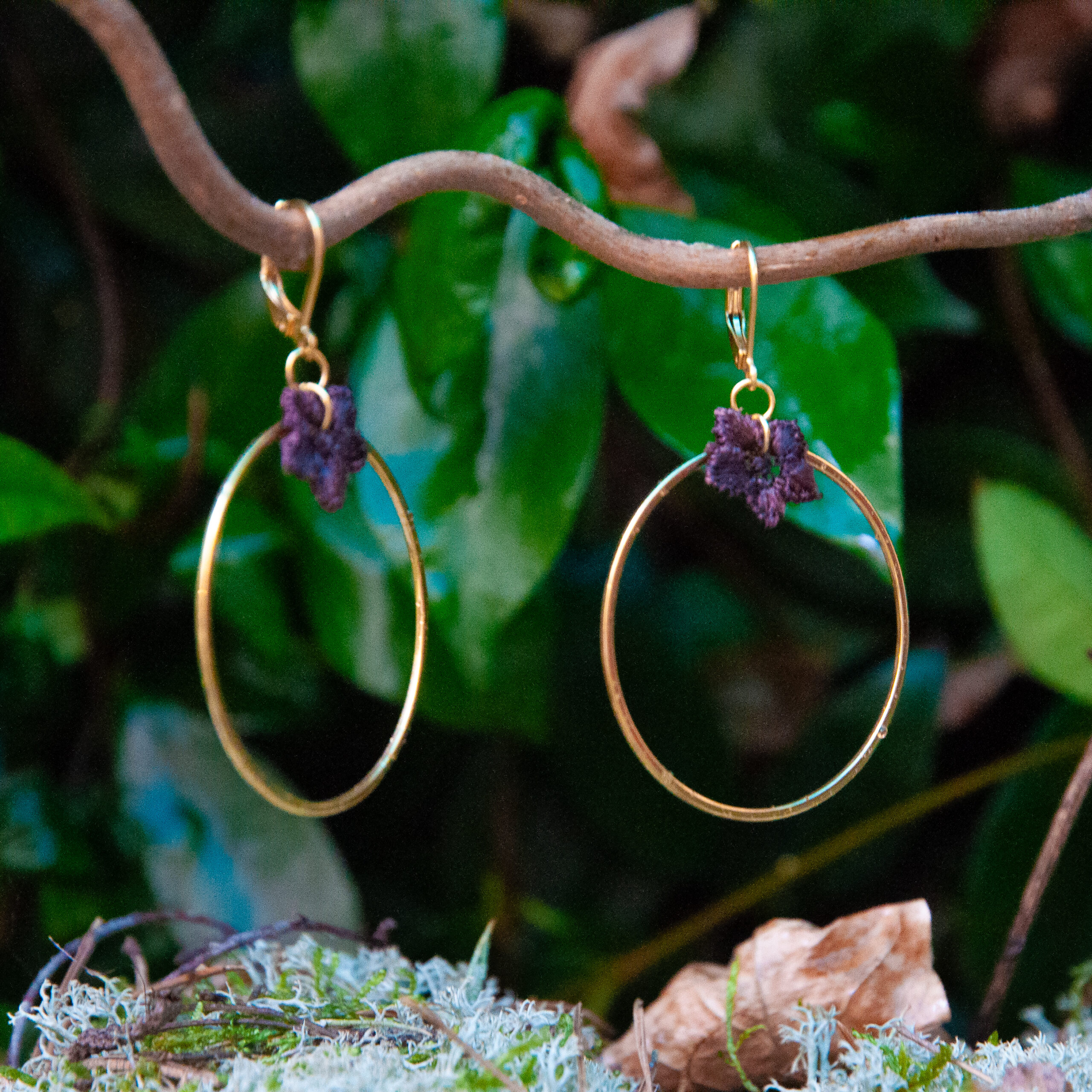 Créoles rock and roll baby flower